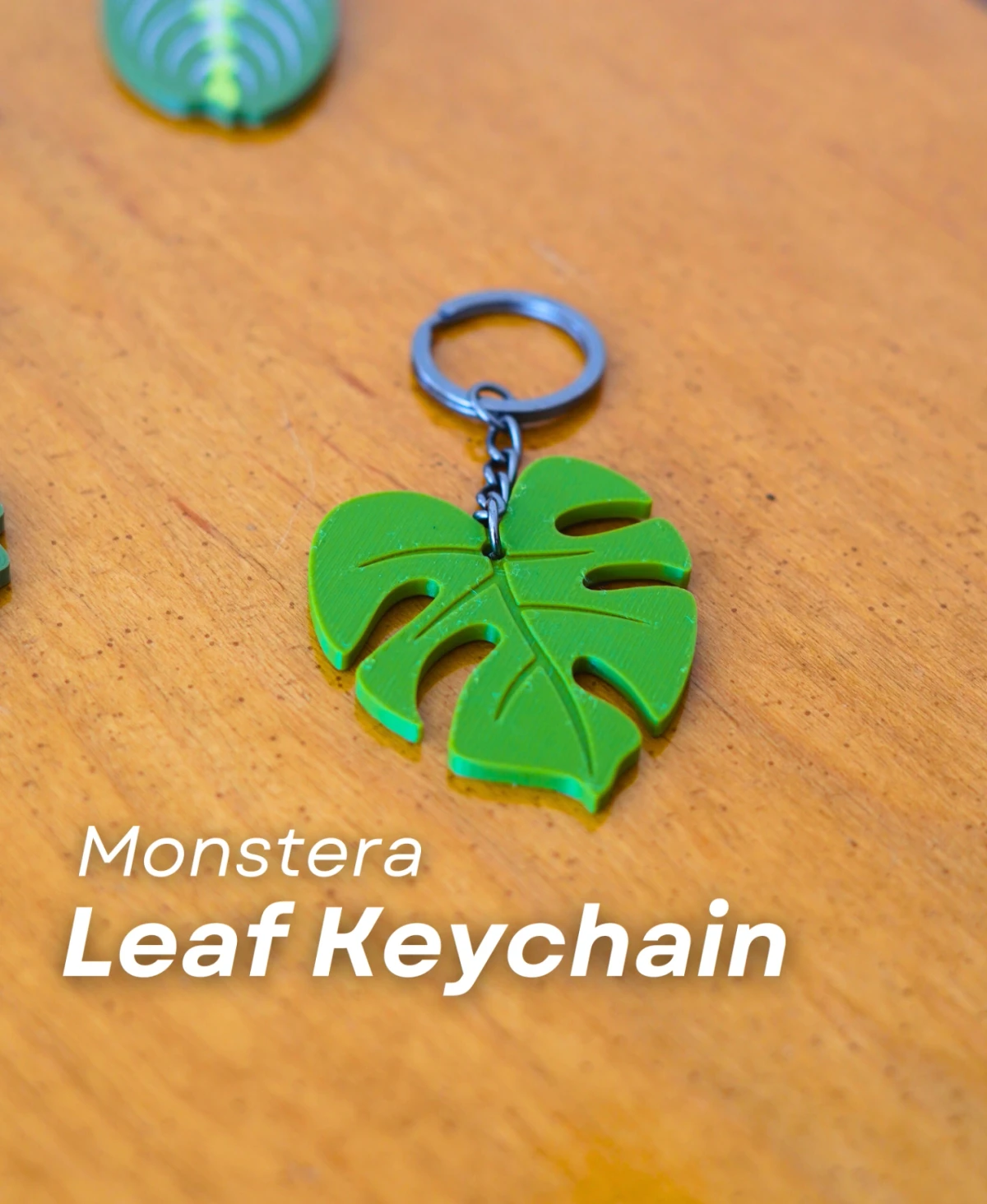 Monstera Leaf Keychain